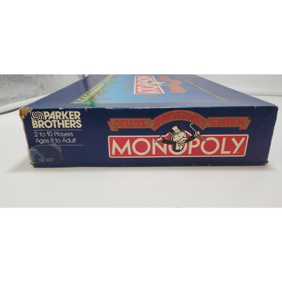 Vintage 1984 Deluxe Anniversary Edition Monopoly PRE-OWNED & COMPLETE - Picture 7 of 10